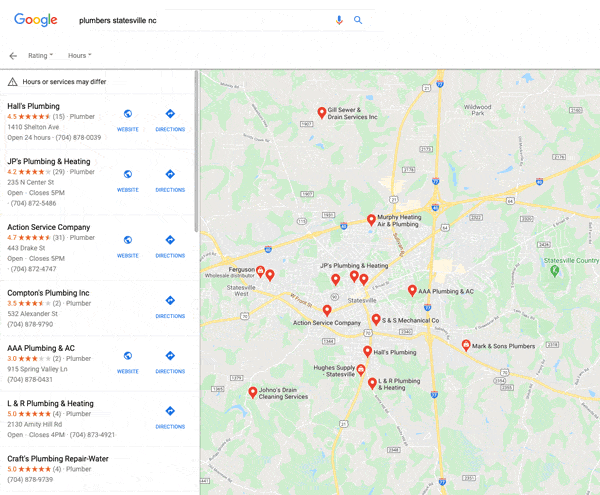 A Deep Dive Into Google My Business Listings image Google My Business Map View Example On Desktop