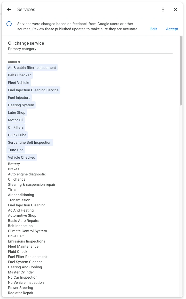 image_tooltip Google Business Profile Services Example
