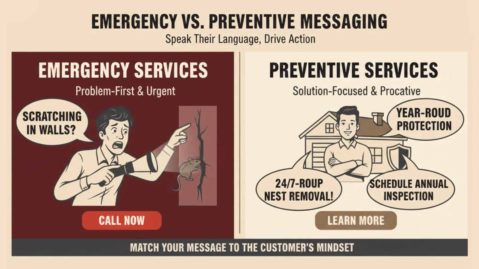 Emergency Versus Preventive Messaging