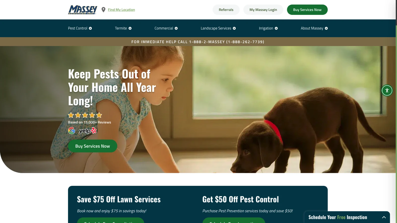 Screenshot showing Massey Services Inc.