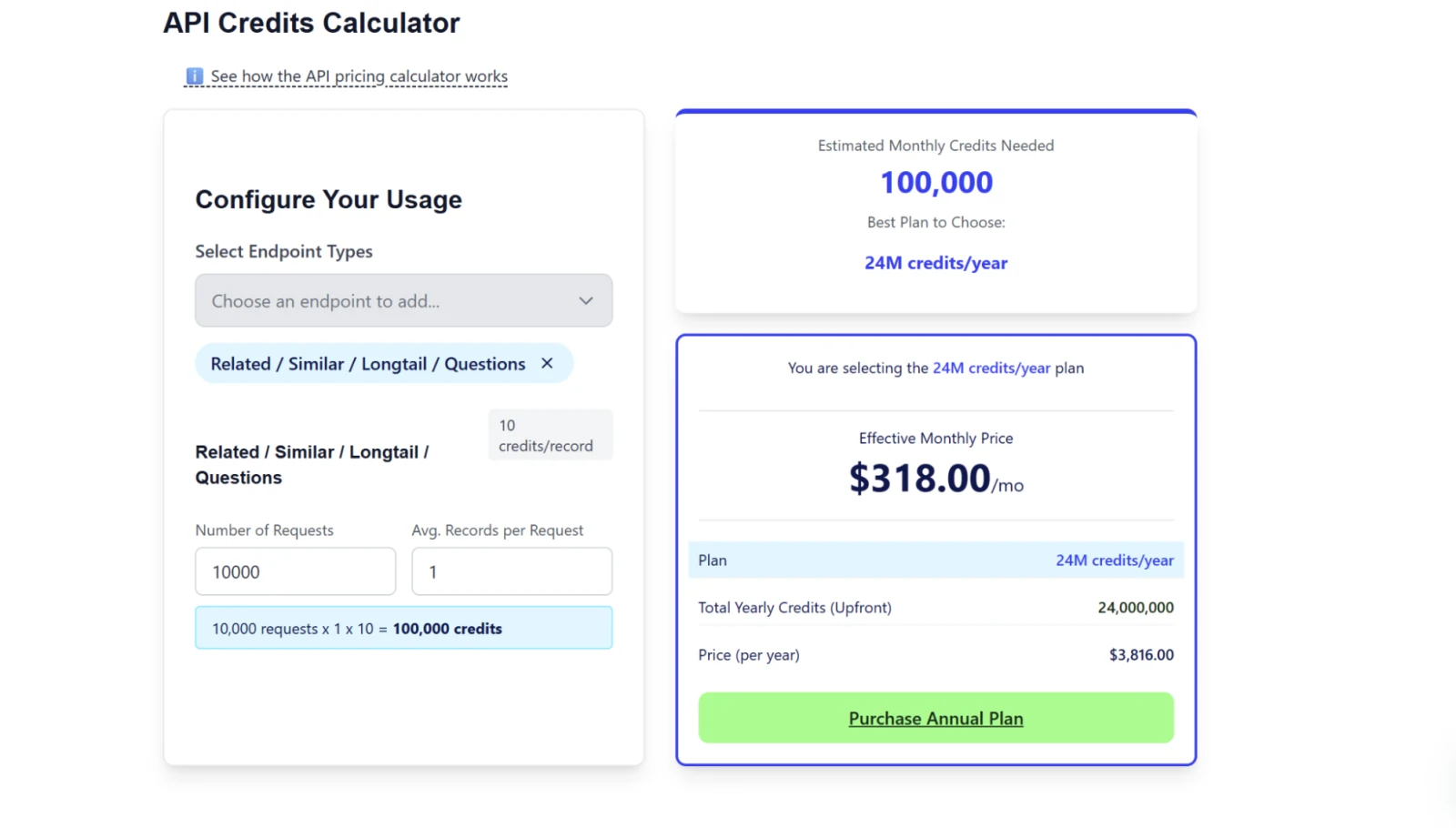 Top 6 DataForSEO Alternatives for SEO Experts (2026) image SE Ranking API pricing screenshot