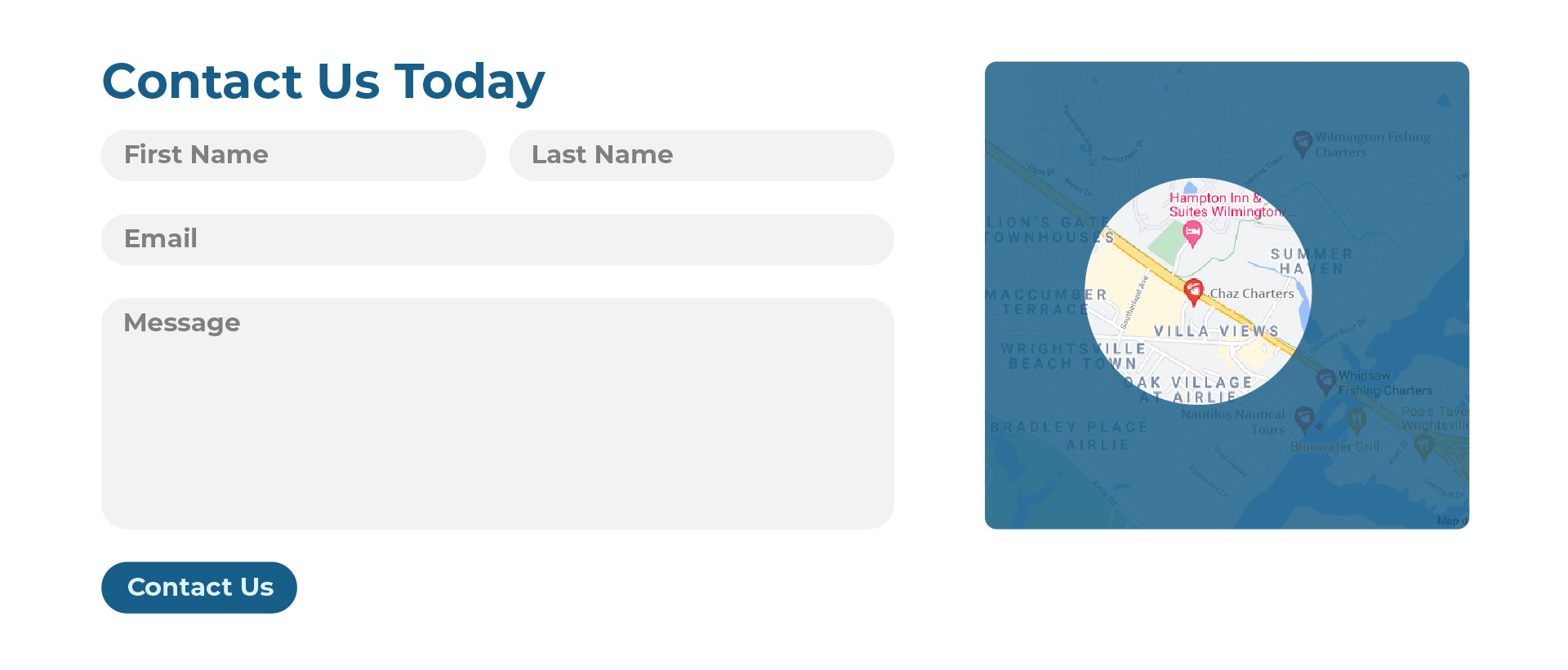 Rank Your Rural Business Without a Physical Address image An example of a simple contact for Chaz