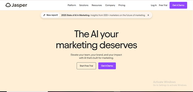 8 Best AI Rank Tracker Tools for 2026 | Cube Creative image Jasper AI