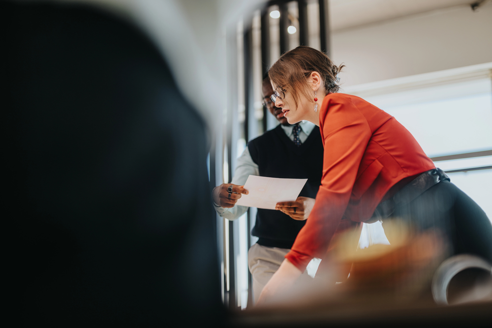 Business team building a long-term strategy of using AI in marketing