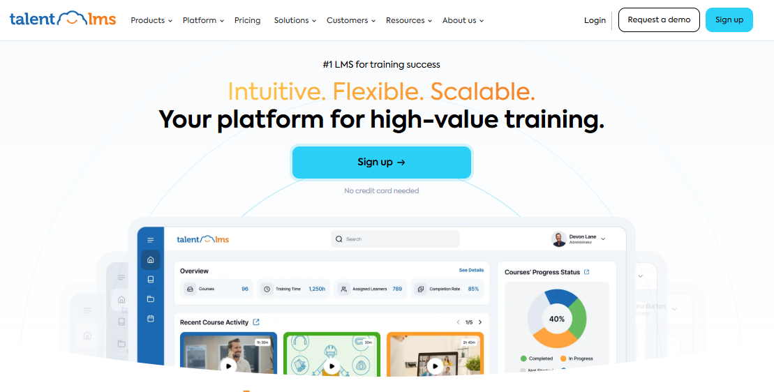 Best Employee Training Systems for Organizational Growth image TalentLMS