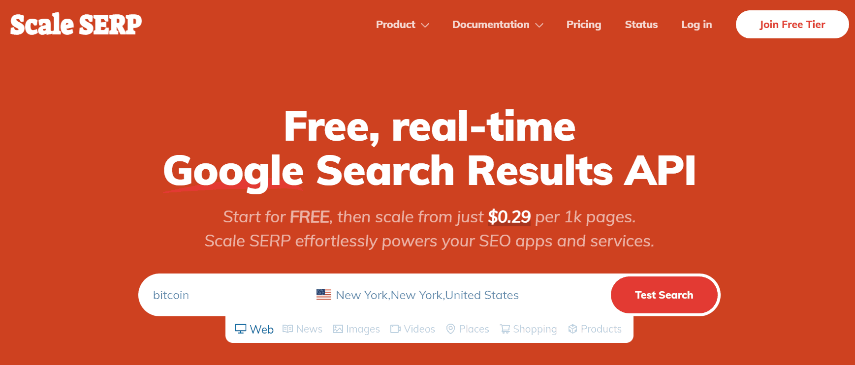 Top 6 DataForSEO Alternatives for SEO Experts (2026) image Scale SERP screenshot