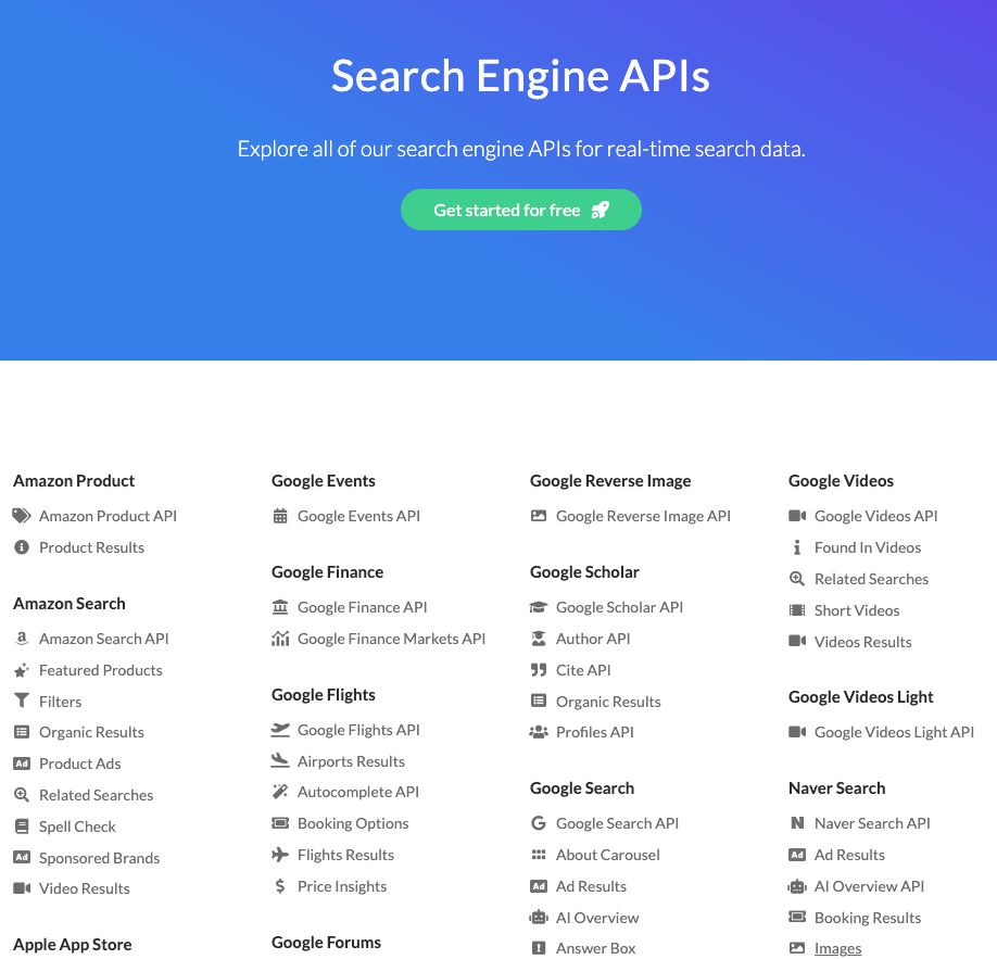 Top 6 DataForSEO Alternatives for SEO Experts (2026) image SearchApi screenshot