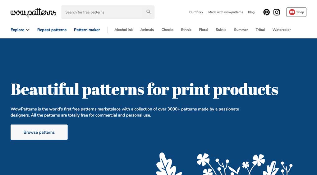 43+ places to get awesome free vector images: WowPatterns