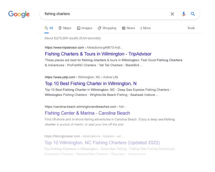 Asheville Small Businesses: Get Found With Local SEO image Google Page Fishing Charters Directories