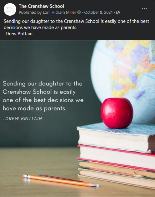 Local Social Media Marketing (SMM) | Cube Creative Design image Crenshaw School