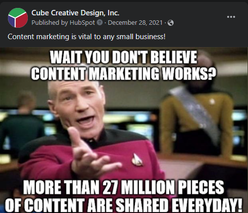 Local Social Media Marketing (SMM) | Cube Creative Design image cube creative design facebook content marketing