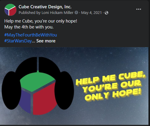 Local Social Media Marketing (SMM) | Cube Creative Design image cube creative design facebook may the fourth