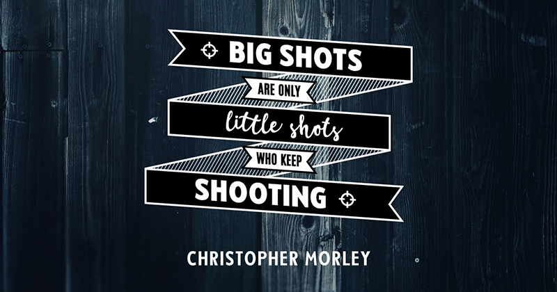 Inspirational Quotes: Real Examples From Real Businesses image Big shots are only little shots who keep shooting. -Christopher Morley